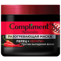 Naturalis Разогревающая Маска против выпадения волос Перец + Кератин 500мл