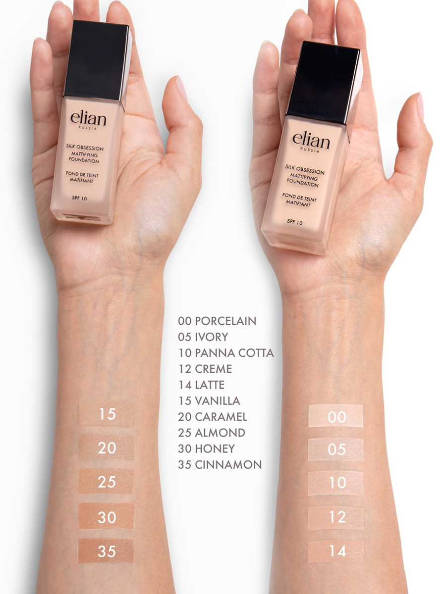 Тональное средство Silk Obsession Foundation SPF10, тон 35 Cinnamon