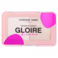 Палетка хайлайтеров Gloire D'amour, тон 01 светло-розовый