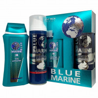 Набор мужской Blue Marine Cool (Шампунь 250мл + Пена для бритья 200мл) 