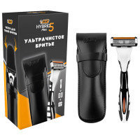 Набор (Станок для бритья Hybrid Flex5 + 2 сменных кассеты + чехол)