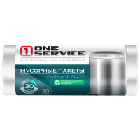 Пакеты для мусора HD 45*49см 20л 30шт белые