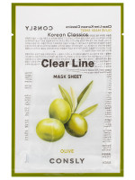 Clear Line Тканевая маска Питательная с экстрактом оливы 25мл