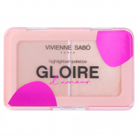 Палетка хайлайтеров Gloire D'amour, тон 02 персиковый